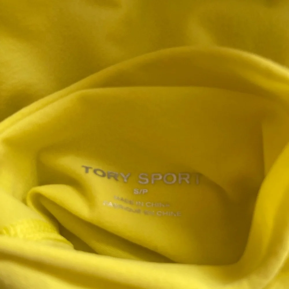 Tory Burch Neon Yellow Long Sleeve Turtleneck Top